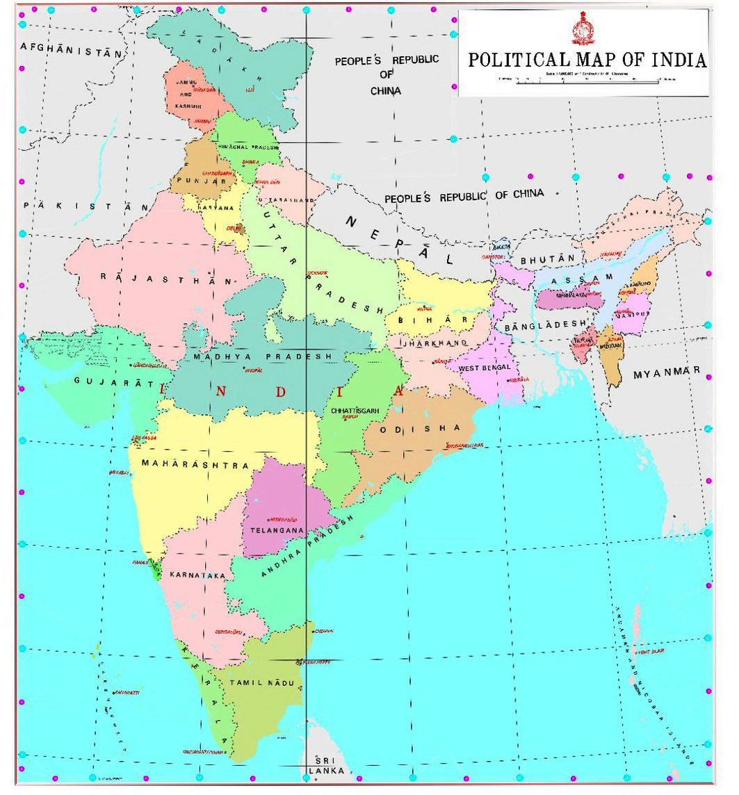 28 states of india map Check Out New Political Map Of India With 28 States 9 Union 28 states of india map
