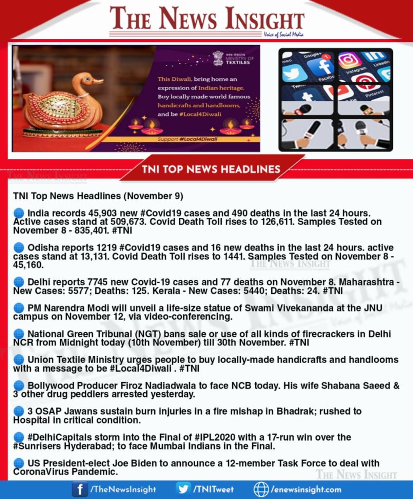 TNI Morning News Headlines – November 9, 2020