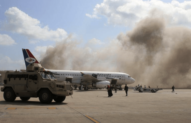 At least 22 dead and dozens wounded in Yemen airport attack
