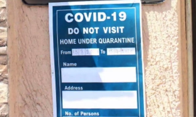 Posters no more in front of the houses of Covid-19 patients under home isolation