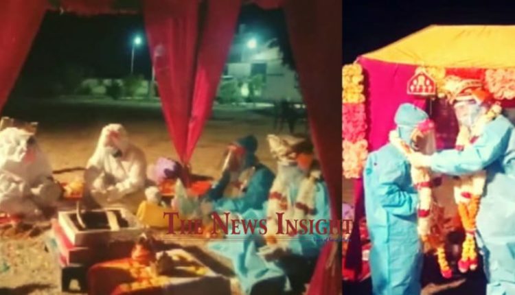 Rajasthan Couple marries wearing PPE Kits