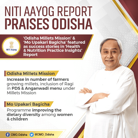 NITI Aayog Report praises Odisha for its flagship programmes
