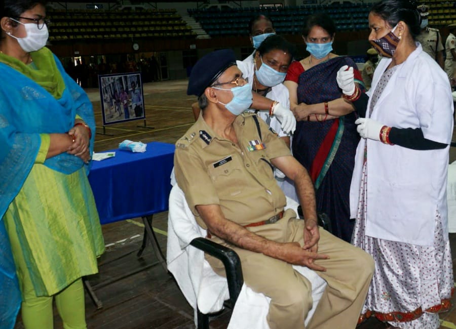 Odisha DGP Abhay gets Covid Vaccine Shots