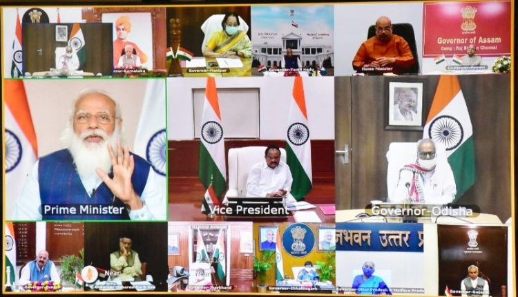 PM Narendra Modi interacts with Governors and Lieutenant Governors of all States and Union Territories on the COVID19 situation