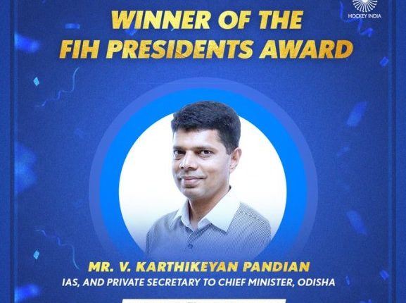 VK Pandian conferred with FIH Presidents Award