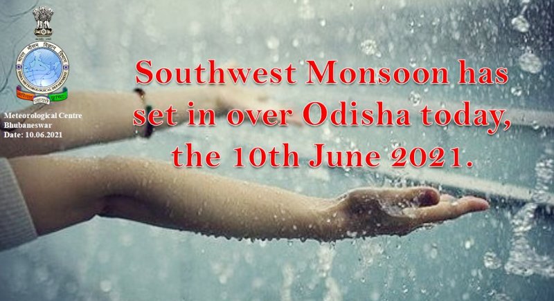 Southwest Monsoon has set in over Odisha