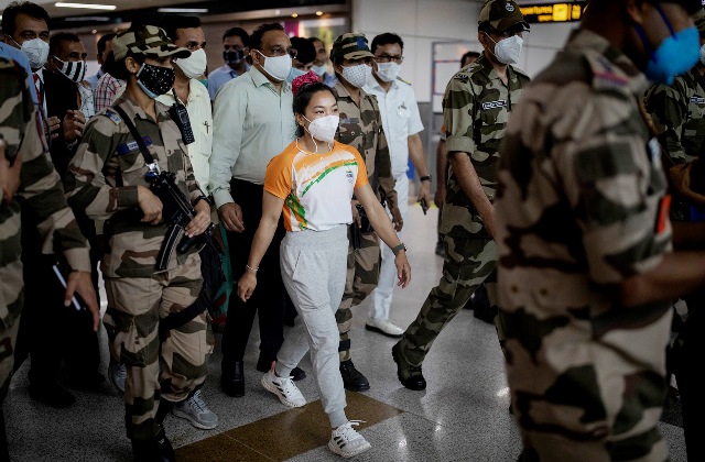 Mirabai Chanu gets Hero's Welcome upon arrival in India