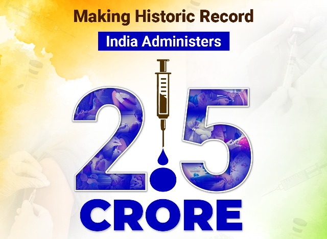 India sets World record with 2.5 crore COVID-19 jabs in a single day