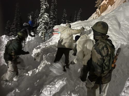 Army rescues 14 civilians including women, children and a heart-patient stuck in Avalanche in Jammu & Kashmir's Kupwara.
