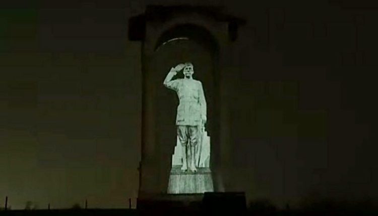 Netaji Subhas Chandra Bose Hologram Statue India Gate
