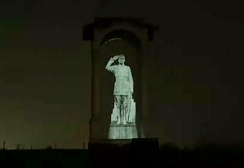 Netaji Subhas Chandra Bose Hologram Statue India Gate
