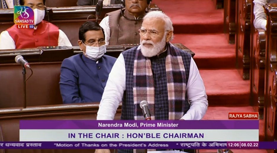 PM Narendra Modi slammed Congress in the Parliament