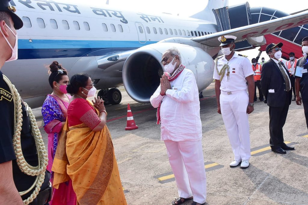 President Ram Nath Kovind arrives on Odisha Visit