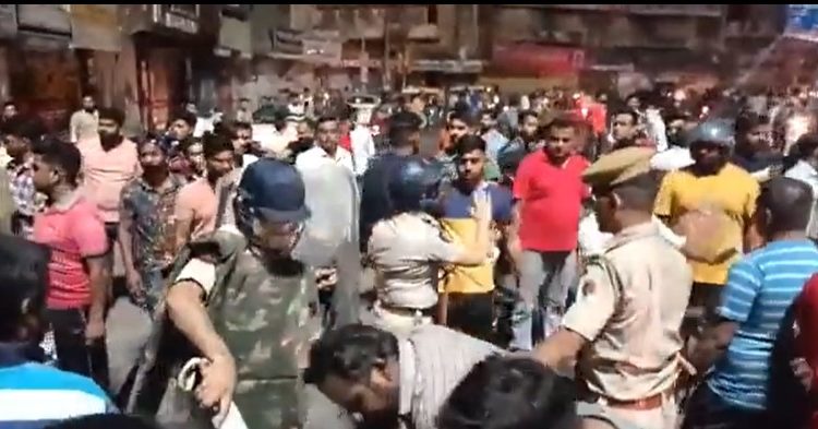 Communal tension, stone pelting in Jodhpur's Jalori Gate area hours before Eid; 4 policemen injured.