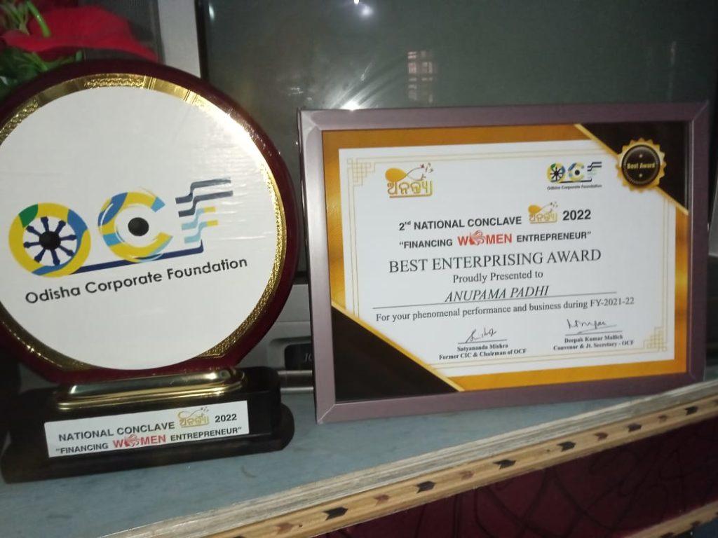 Anupama Padhi receives ‘Best Woman Entrepreneur’ Award