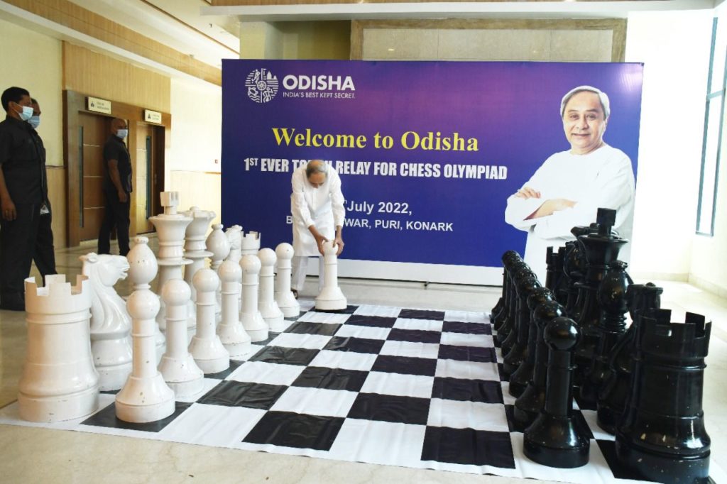 Naveen welcomes first ever Chess Olympiad Torch Relay in Odisha