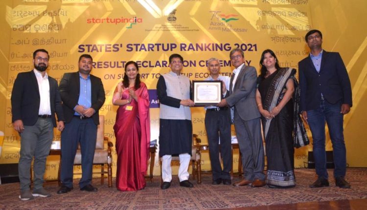 Odisha declared as Top Performer in State Start-up Ranking 2021
