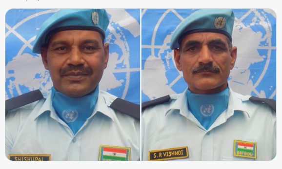 Two Border Safety Power personnel, who have been a part of the UN peacekeeping mission in Congo, have been killed during violent protests. They have been identified as head constables Shishupal Singh and Sanwala Ram Vishnoi.