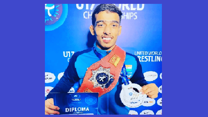 Indian wrestler Suraj Vashishth wins first ever gold medal in the Greco-Roman U-17 World Championship in Rome.