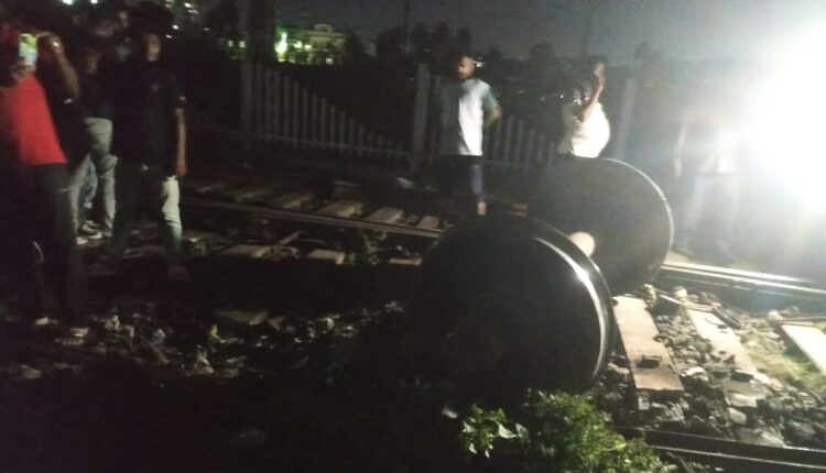 Rail movement was affected after five wagons of a goods train derailed near Bhubaneswar railway station on Monday night.