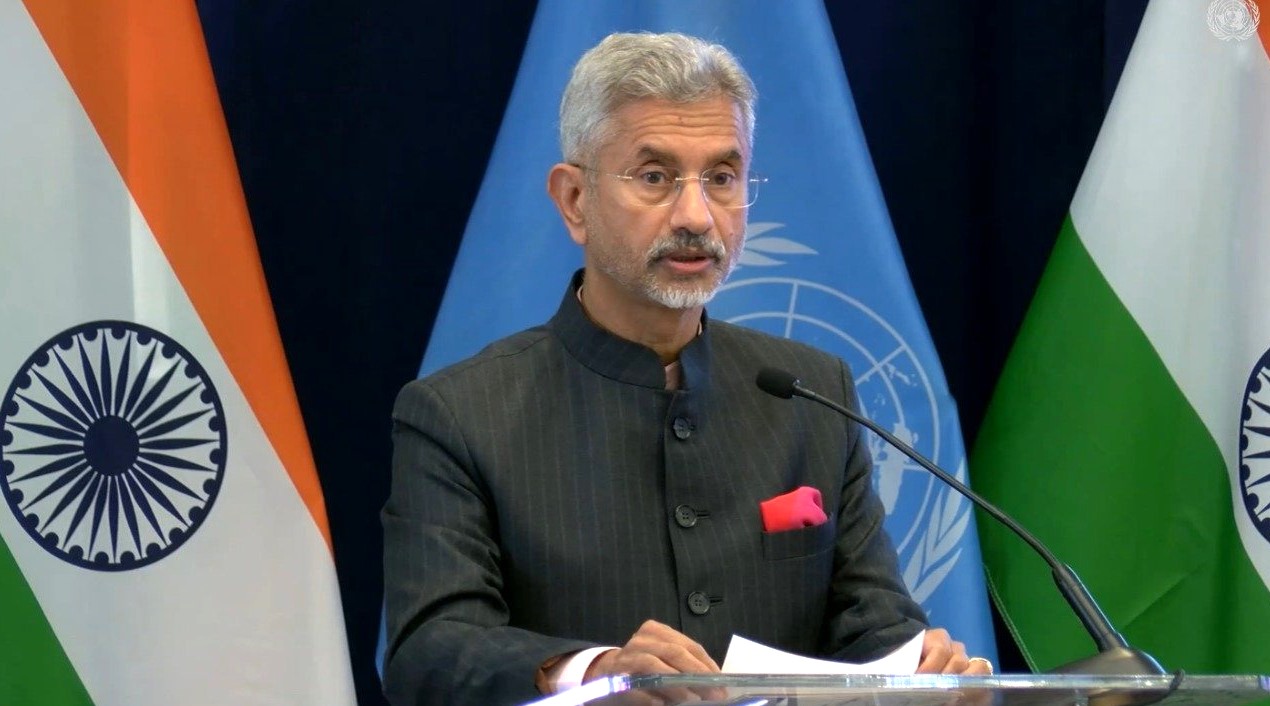 EAM ⁦S Jaishankar and other dignitaries attend the "India@75 Showcasing India-UN Partnership in Action
