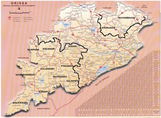 South Odisha Map