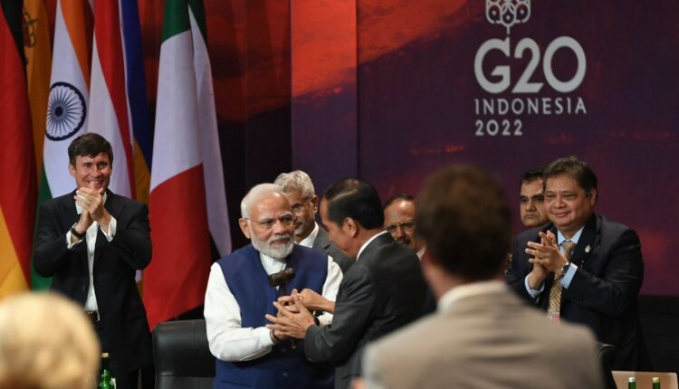 At the closing session of G20 Bali Summit, Indonesian President Joko Widodo symbolically hands over G20 Presidency to Prime Minister Narendra Modi.