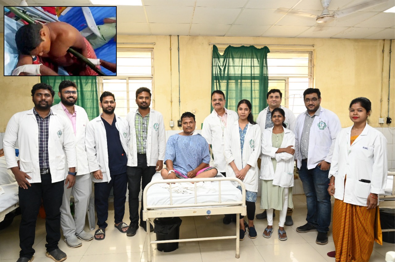 KIMS Doctors give a New Life to Patient; remove Bamboo Pole from Body