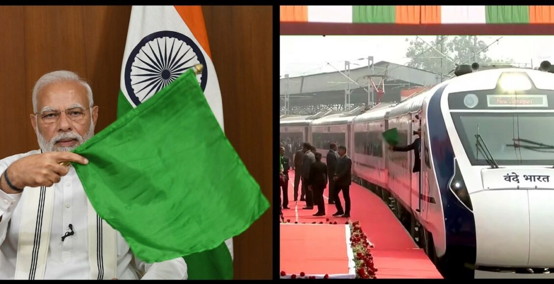 PM Narendra Modi, who lost his mother Heeraben Modi on Friday morning, virtually flagged off Vande Bharat Express connecting Howrah to New Jalpaiguri, in West Bengal.
