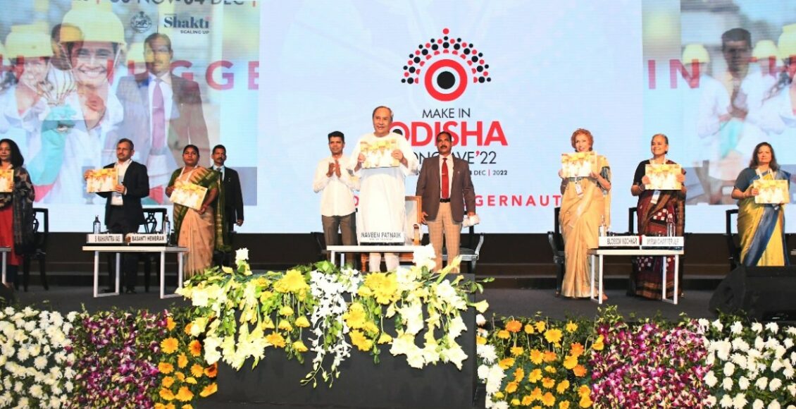 Naveen Patnaik inaugurated a coffee table book titled ‘Mission Shakti Scaling Up’ at Make in Odisha conclave-2022 today.