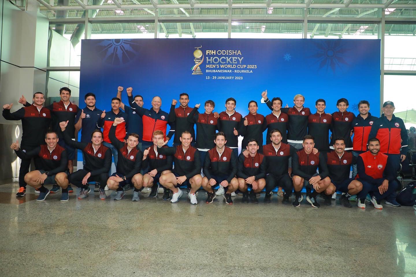 Chile Men’s Hockey Team reached Odisha on Thursday for the tournament and received a warm welcome at the Biju Patnaik International Airport in Bhubaneswar.