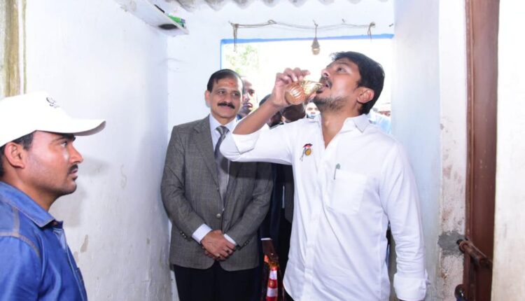 Tamil Nadu Youth Welfare and Sports Minister Udhayanidhi Stalin visited Isaneswar Basti, a slum development area of Jaga Mission scheme.