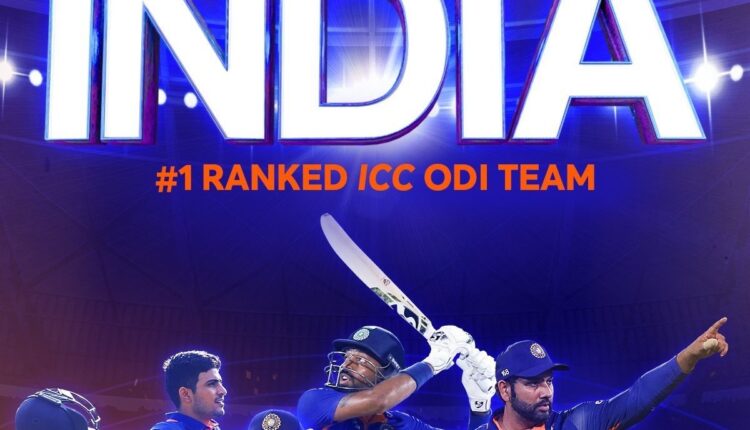 India rise to the top of the ICC Men's ODI Team Rankings following their thumping 3-0 clean sweep over New Zealand.