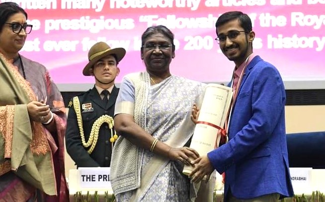 16-year-old student from Sikharpur area in Cuttack, Sambhab Mishra conferred with Pradhan Mantri Rashtriya Bal Puraskar, 2023.