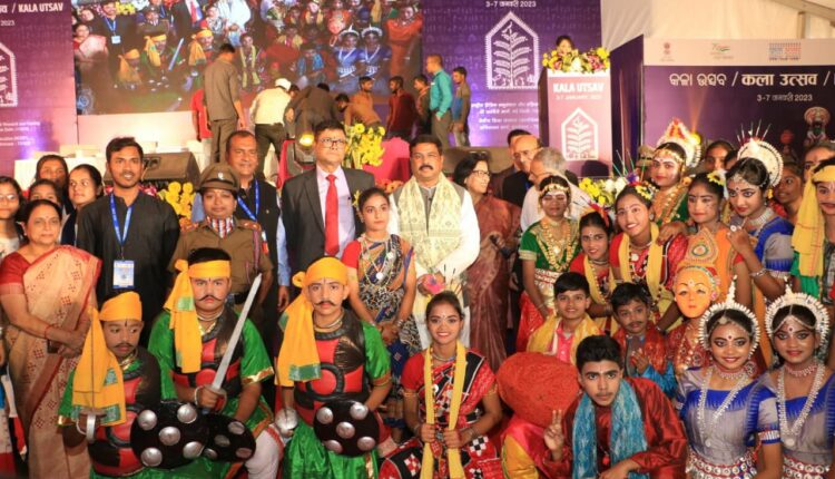 Union Minister Dharmendra Pradhan inaugurated the National Kala Utsav 2022-23 at the Regional Institute of Education, Bhubaneswar.