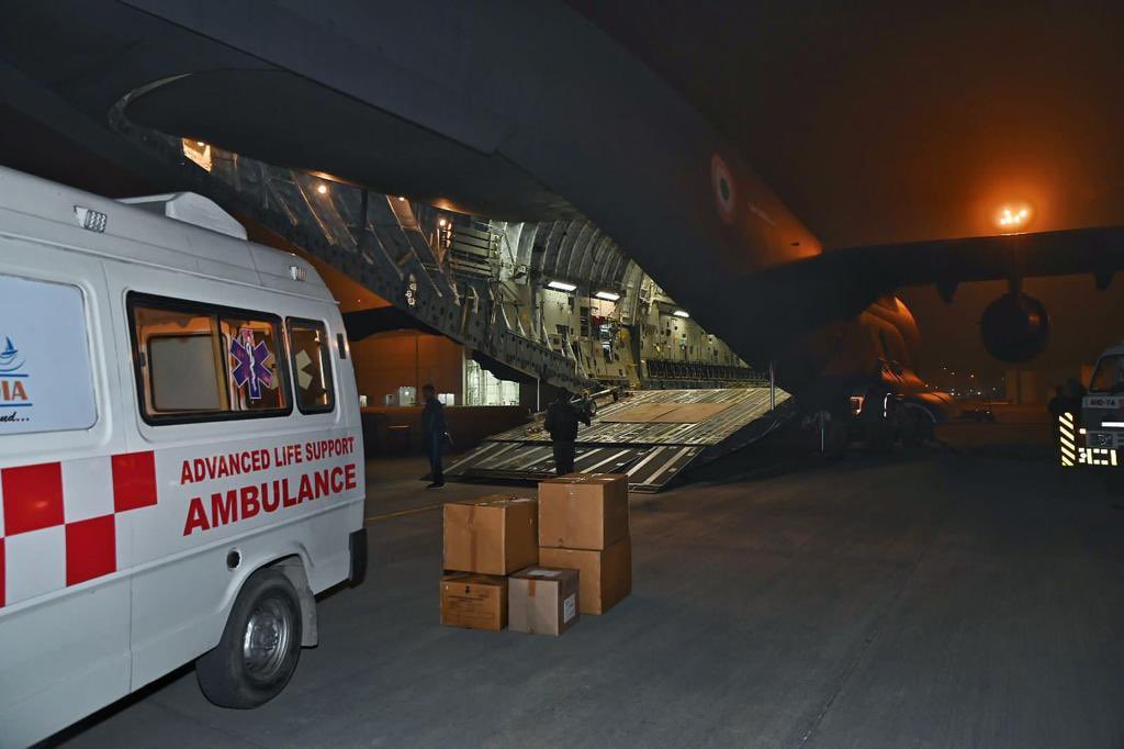 IAF C-17 with Relief Aid & NDRF Teams reach quake-hit Turkey