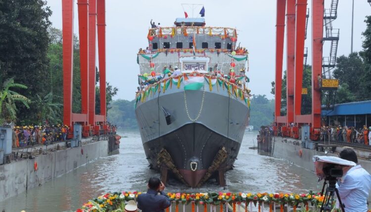 'Androth', 2nd Anti Submarine Warfare Shallow Water Craft being built for Indian Navy was launched yesterday in Kolkata.