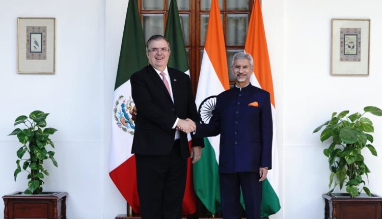 EAM S Jaishankar met Foreign Minister of Mexico Marcelo Ebrard Casaubón on the sidelines of the G20 Foreign ministers meet