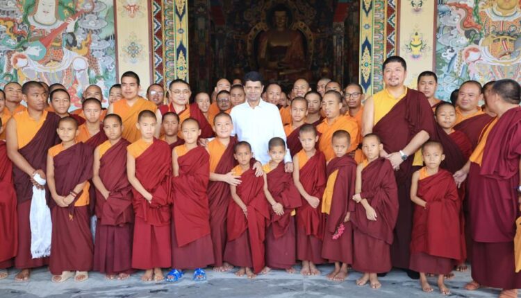 5T Secretary to CM VK Pandian visited Jirang Buddhist Monastery on second day of his visit to Gajapati district.