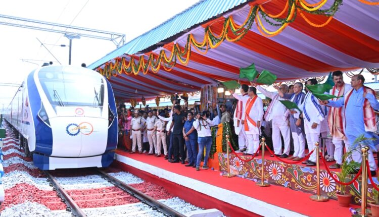 PM Modi flags off Howrah-Puri Vande Bharat Express Train; launches railway projects worth Rs 8,200 crore in Odisha.