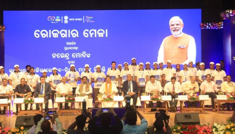 As part of the Rozgar Mela, Union Minister Dharmendra Pradhan handed over appointment letters to 303 new recruits of Odisha in Bhubaneswar.