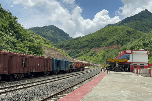 Carrying essentials, first Goods Train from Guwahati reaches Manipur