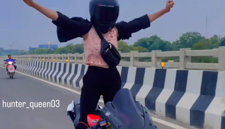Girl detained for doing bike stunts on Patna's 'Marine Drive'