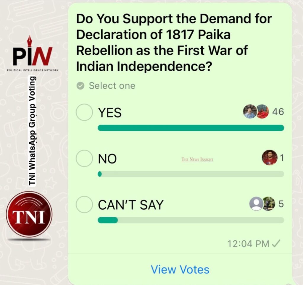 Demand for Declaration of 1817 Paika Rebellion as the First War of Indian Independence