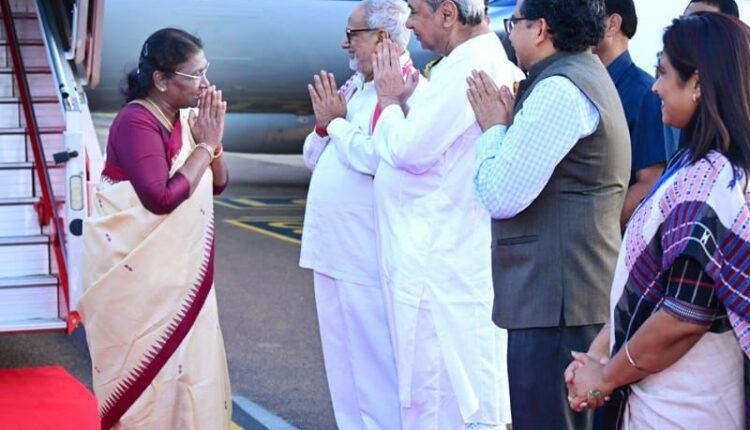 President Droupadi Murmu arrives in Odisha on 3-day Visit