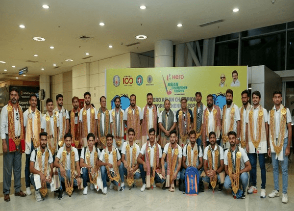 Pakistan team arrive at Chennai to participate in Asian Men's Hockey Champions Trophy which will begin on August 3. 