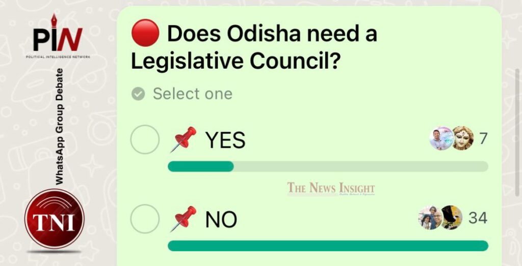 The News Insight conducted a poll in its WhatsApp Group - Does Odisha need a Legislative Council?
