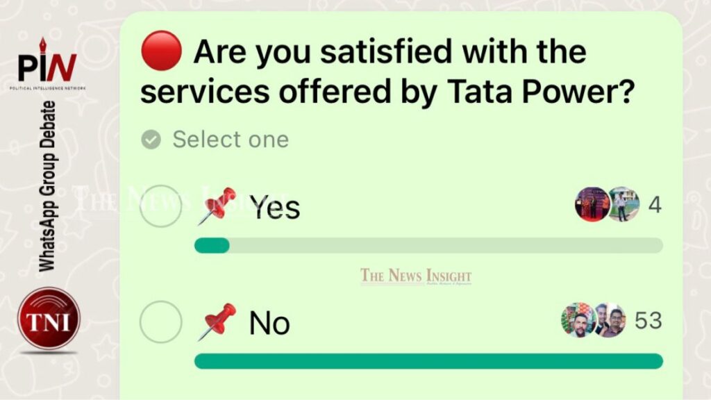 TNI WhatsApp Group Voting on services offered by Tata Power