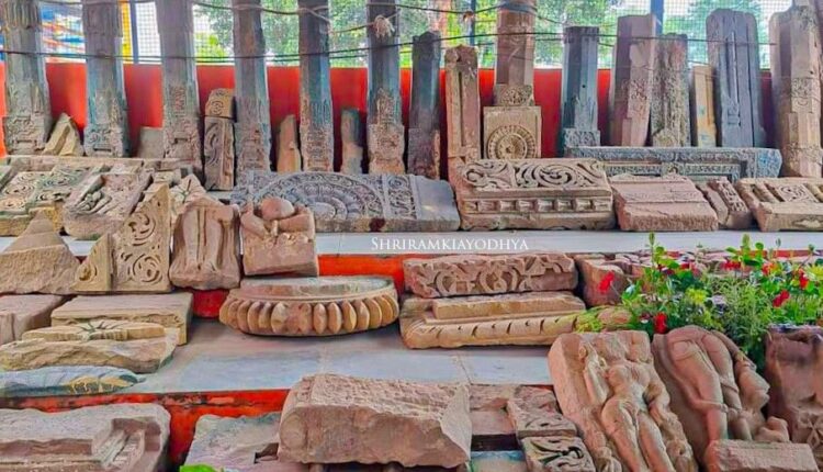 Remains of ancient temple discovered during excavation at Shri Ram Janmabhoomi. These include several idols and pillars: General Secretary of Shri Ram Janmabhoomi Teerth Kshetra Champat Rai.