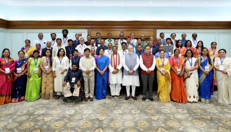 Prime Minister Narendra Modi interacted with the winners of the National Teachers' Award 2023 in New Delhi.
